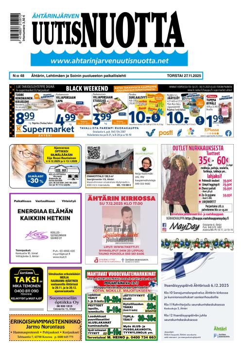 Ähtärinjärven Uutisnuotta 27.11.2025