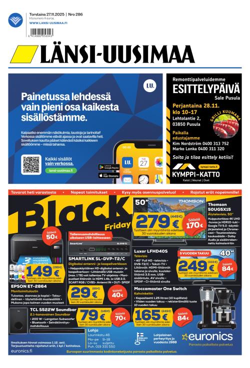 Länsi-Uusimaa 27.11.2025