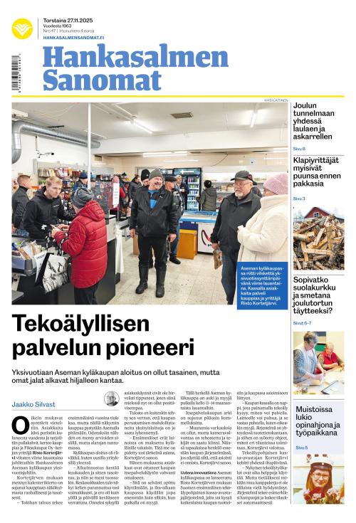Hankasalmen Sanomat 27.11.2025