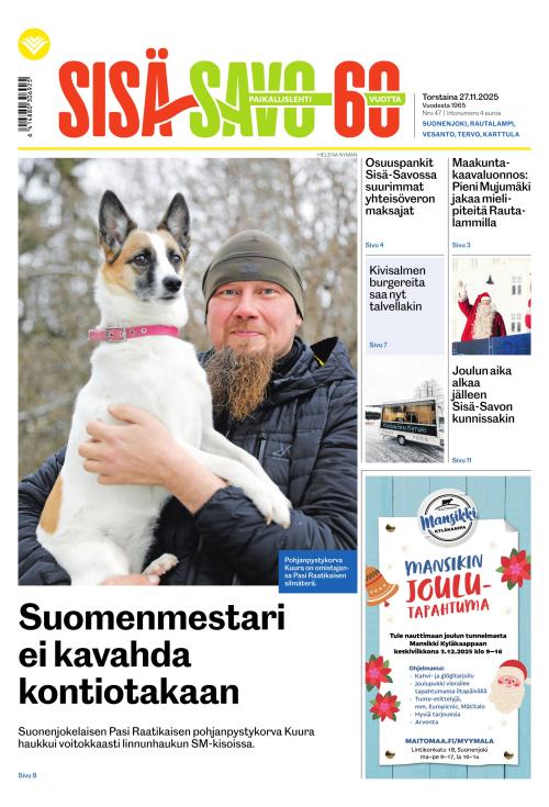 Paikallislehti Sisä-Savo 27.11.2025