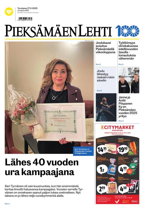 Pieksämäen lehti 27.11.2025
