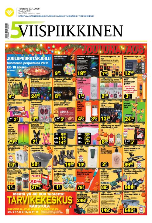 Viispiikkinen 27.11.2025