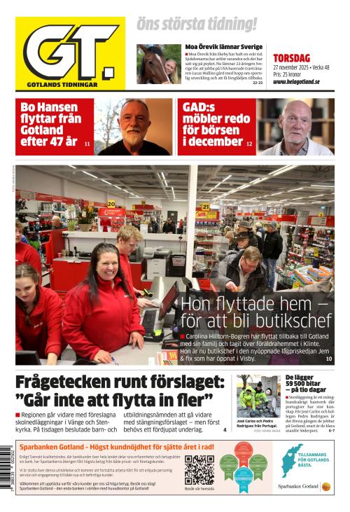 Gotlands Tidningar 27.11.2025