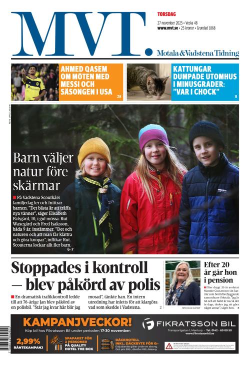 Motala Vadstena Tidning 27.11.2025