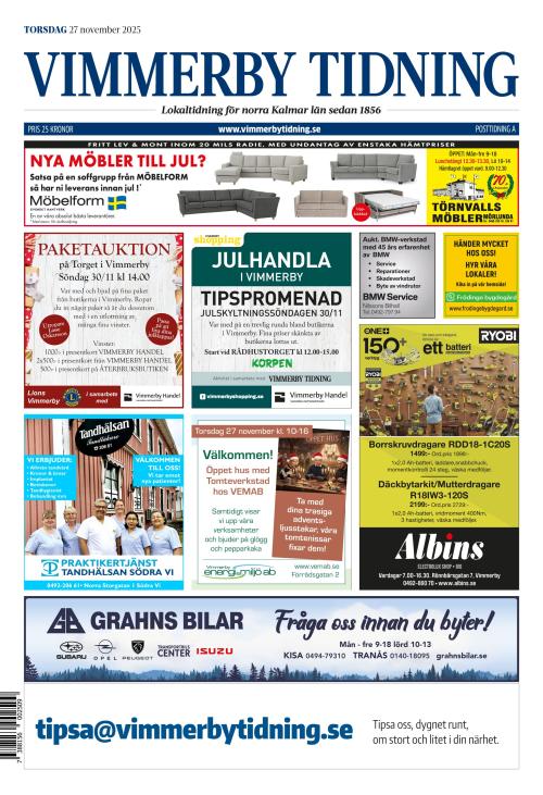 Vimmerby Tidning / Kinda-Posten 27.11.2025