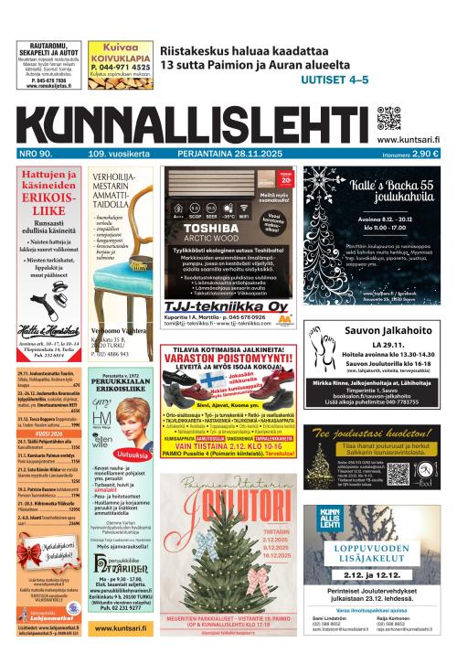 Kunnallislehti Paimio-Sauvo-Kaarina 28.11.2025