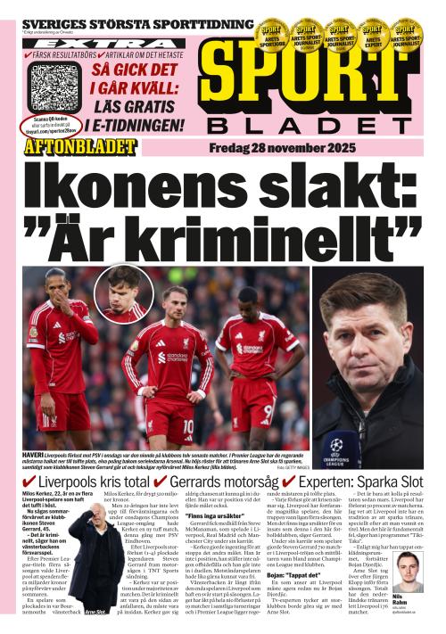 Aftonbladet Sportbladet 28.11.2025