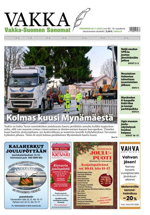Vakka-Suomen Sanomat 28.11.2025