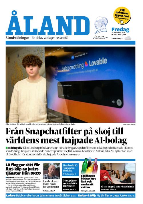 Ålandstidningen 28.11.2025