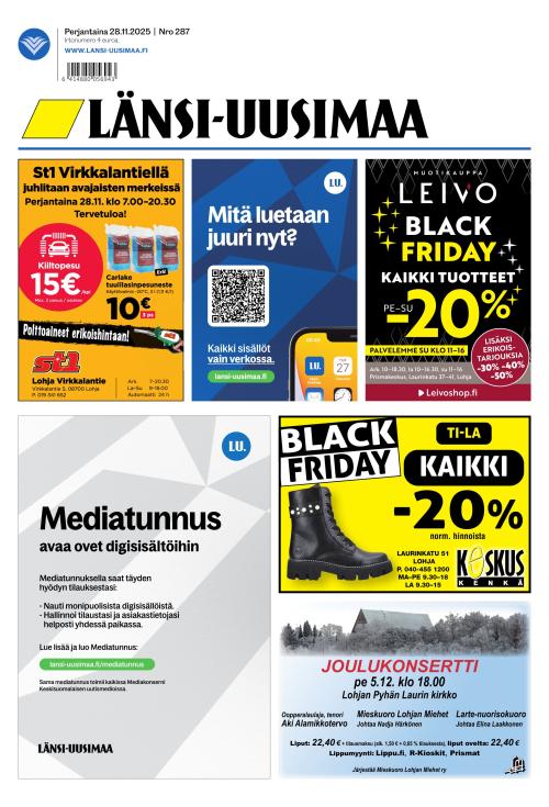 Länsi-Uusimaa 28.11.2025