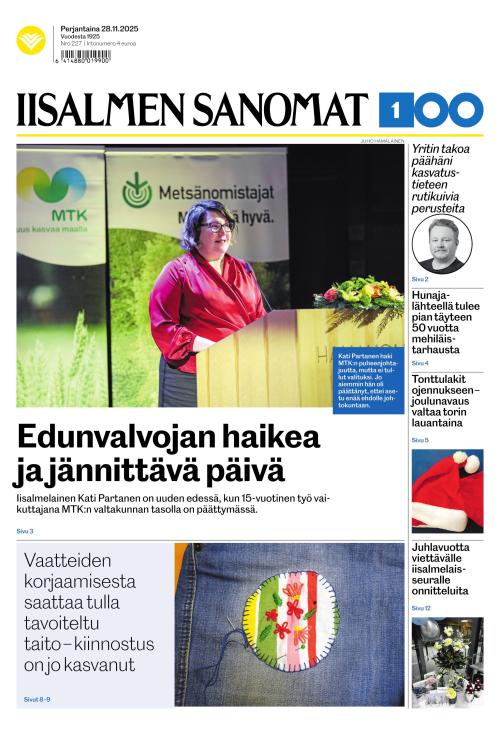 Iisalmen Sanomat 28.11.2025