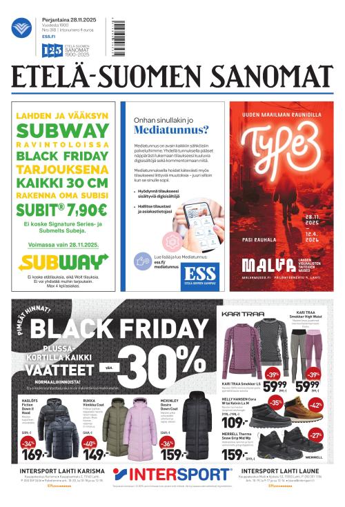 Etelä-Suomen Sanomat 28.11.2025