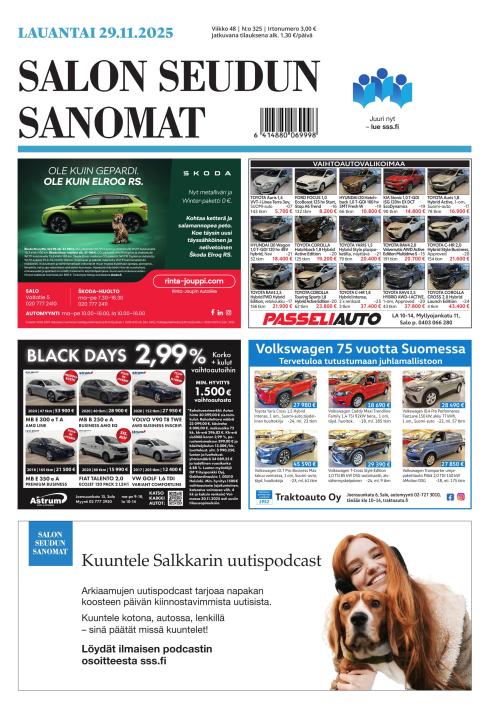 Salon Seudun Sanomat 29.11.2025
