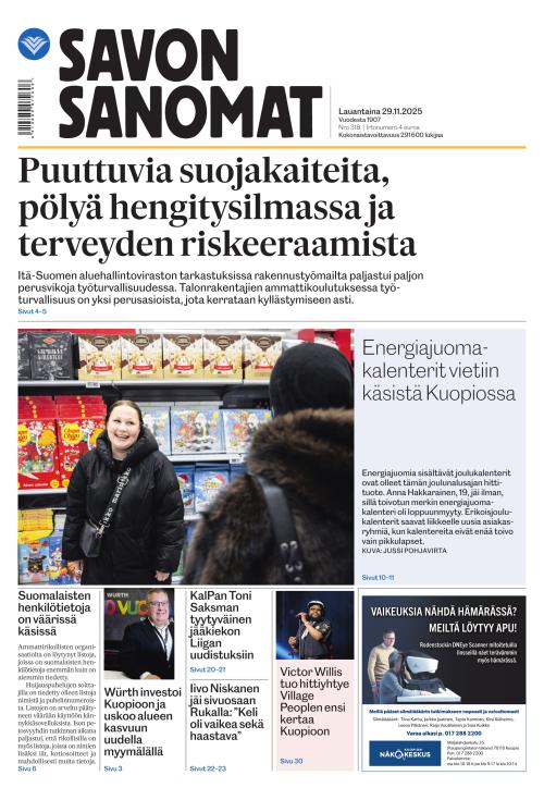 Savon Sanomat 29.11.2025