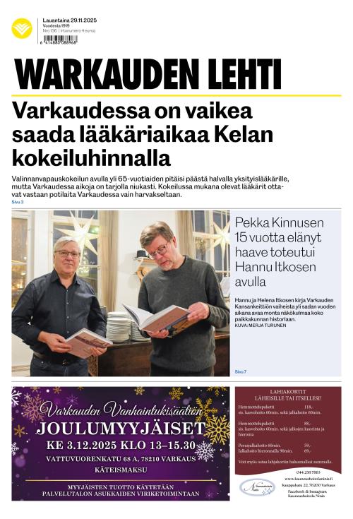 Warkauden Lehti 29.11.2025