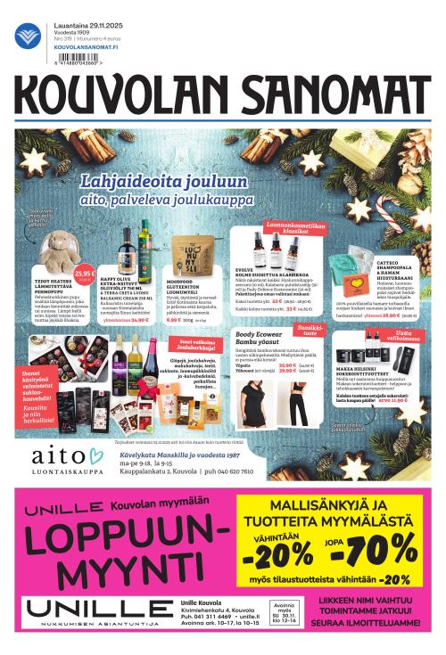 Kouvolan Sanomat 29.11.2025