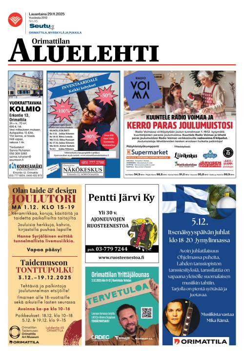 Orimattilan Aluelehti 29.11.2025