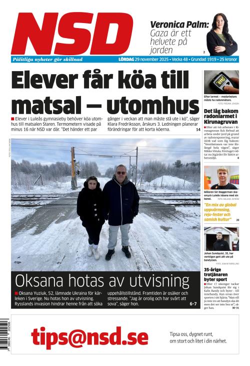 Norrländska Socialdemokraten 29.11.2025
