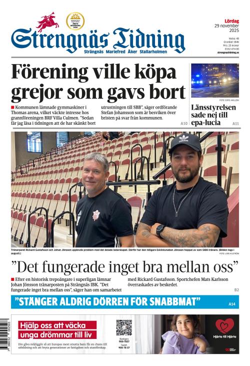 Strengnäs Tidning 29.11.2025