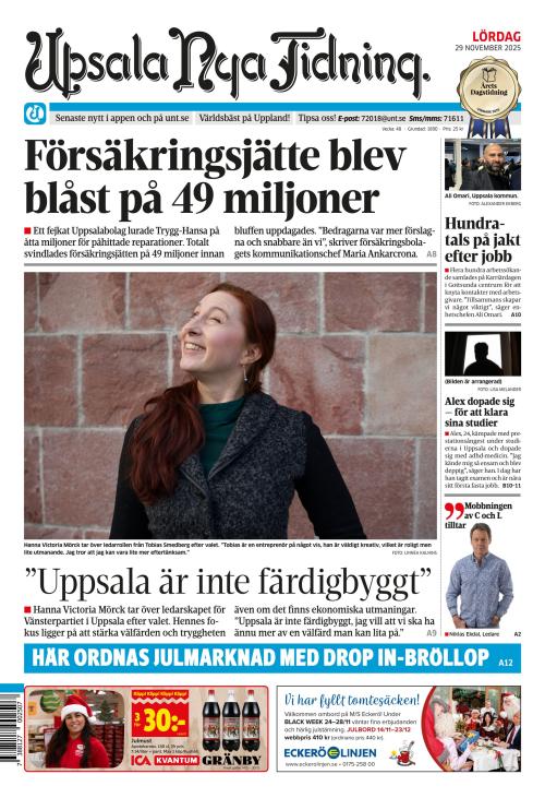 Upsala Nya Tidning 29.11.2025