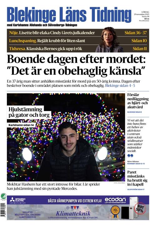 Blekinge Läns Tidning 29.11.2025