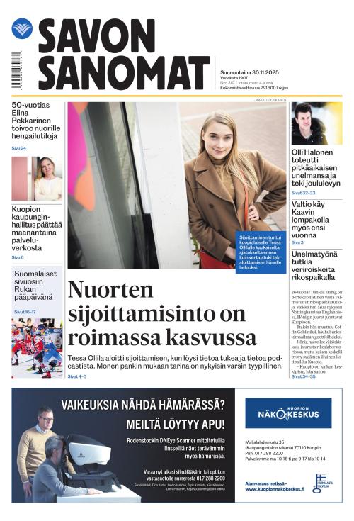 Savon Sanomat 30.11.2025
