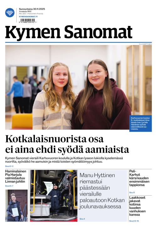 Kymen Sanomat 30.11.2025
