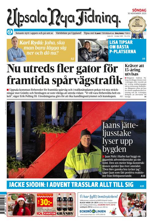 Upsala Nya Tidning 30.11.2025