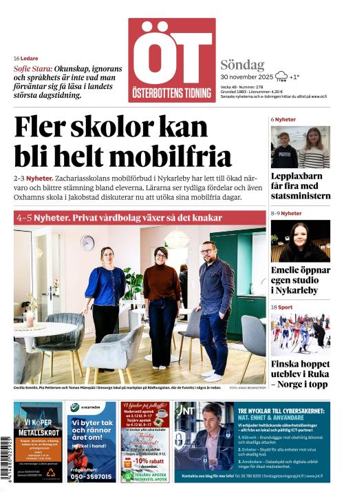 Österbottens Tidning 30.11.2025