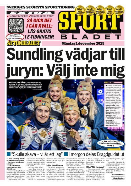 Aftonbladet Sportbladet 1.12.2025