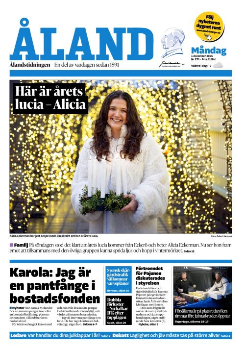 Ålandstidningen 1.12.2025