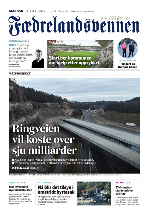 Fædrelandsvennen (NO) 1.12.2025