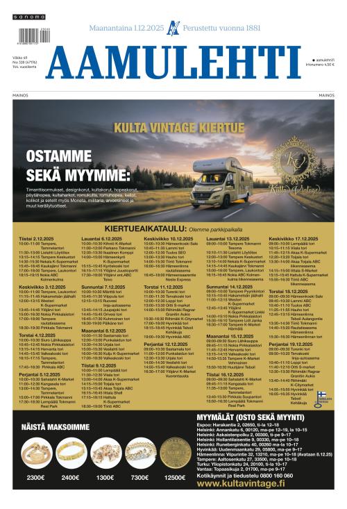 Aamulehti 1.12.2025