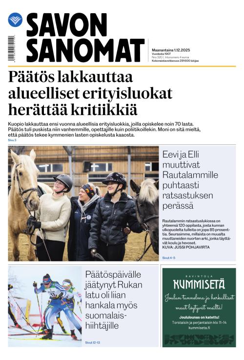 Savon Sanomat 1.12.2025