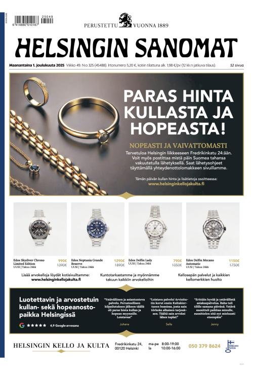 Helsingin Sanomat 1.12.2025