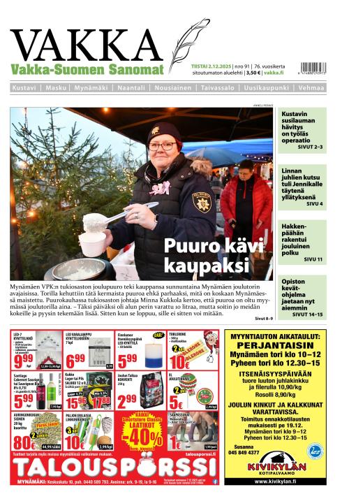 Vakka-Suomen Sanomat 2.12.2025