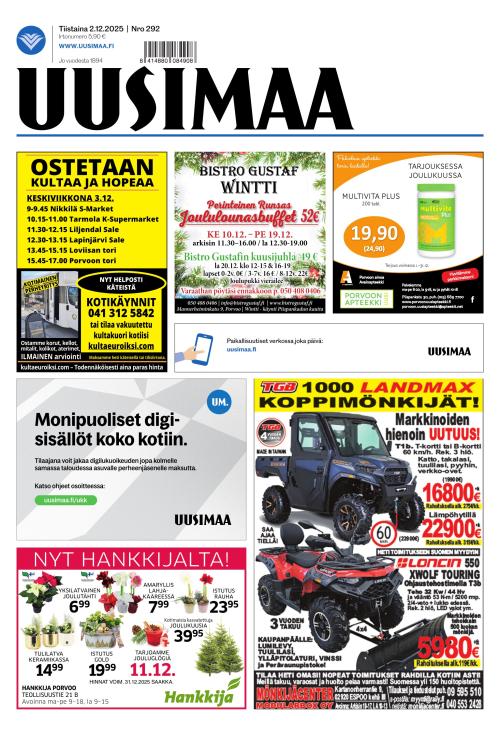 Uusimaa 2.12.2025