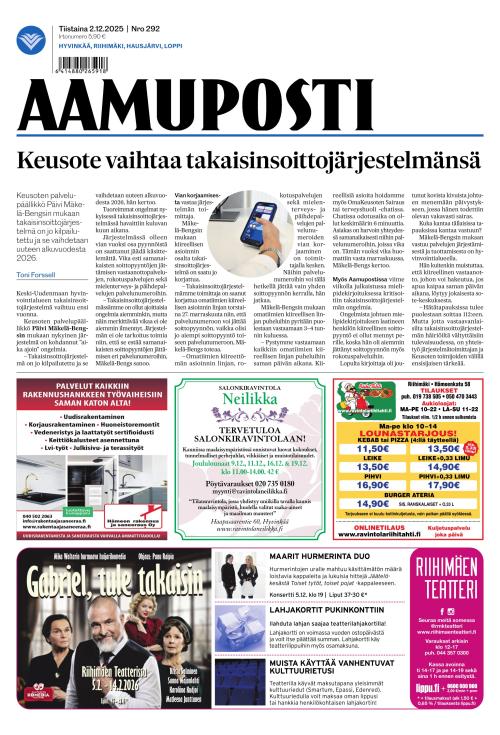 Aamuposti 2.12.2025