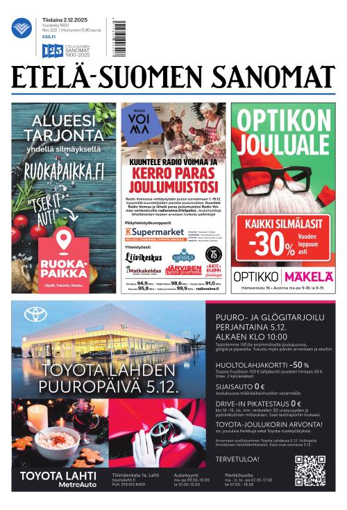 Etelä-Suomen Sanomat 2.12.2025