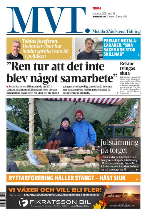 Motala Vadstena Tidning 2.12.2025