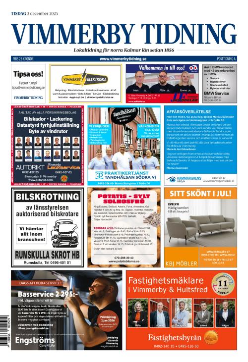 Vimmerby Tidning / Kinda-Posten 2.12.2025