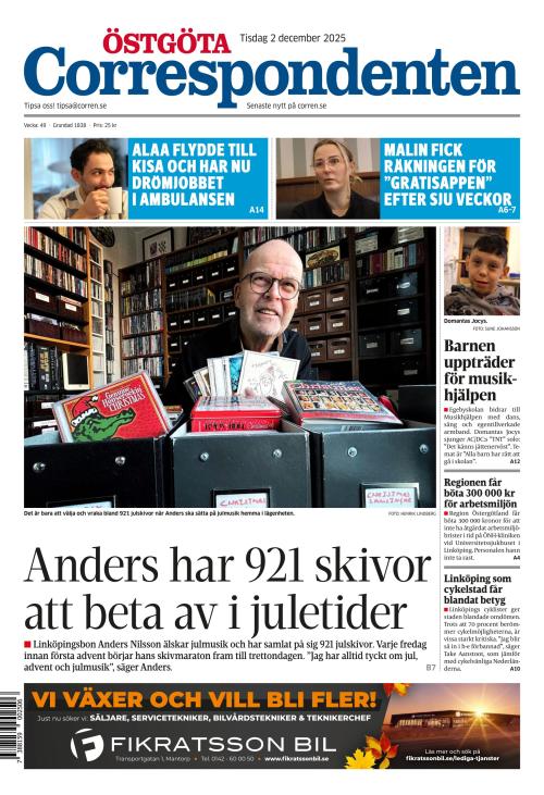 Östgöta Correspondenten 2.12.2025