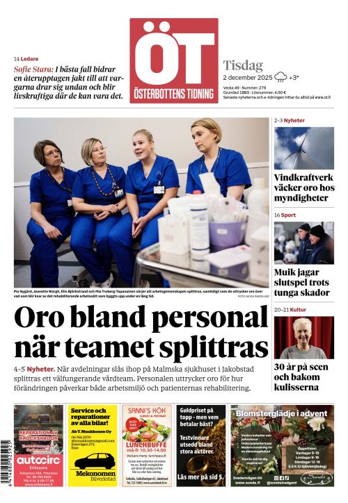 Österbottens Tidning 2.12.2025