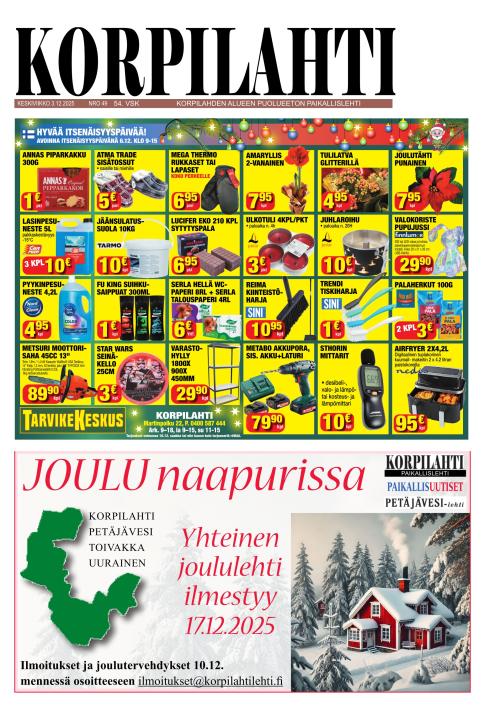 Korpilahti-lehti 3.12.2025