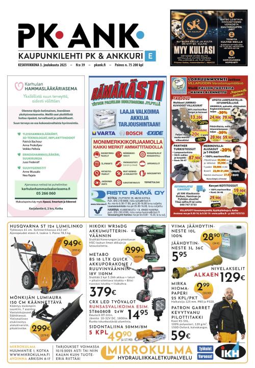 Kaupunkilehti Ankkuri 3.12.2025