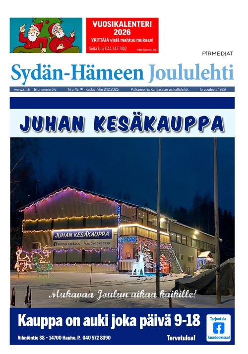 Sydän-Hämeen Lehti 3.12.2025