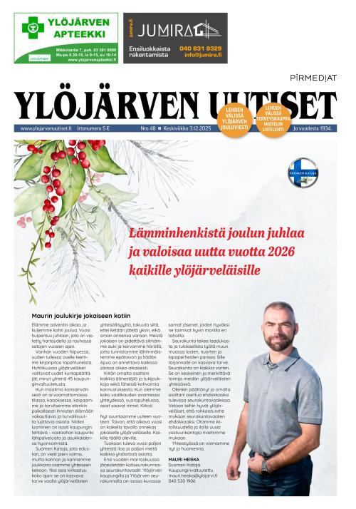Ylöjärven Uutiset 3.12.2025