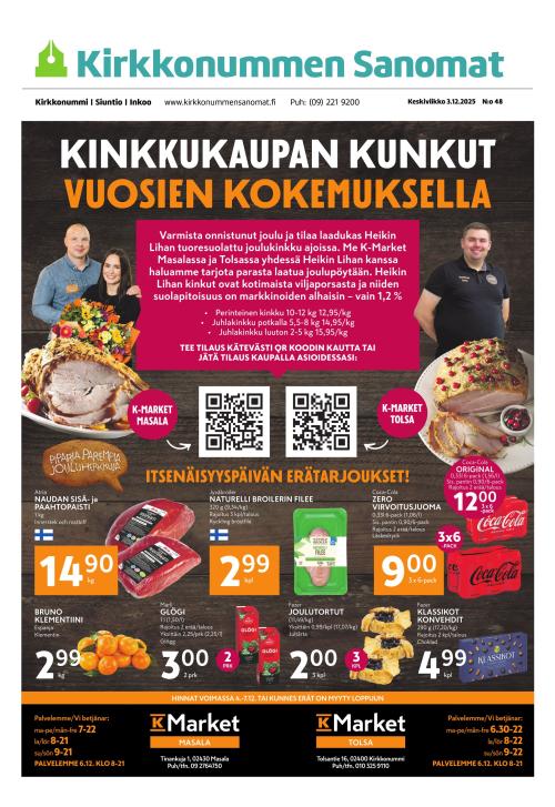 Kirkkonummen Sanomat 3.12.2025
