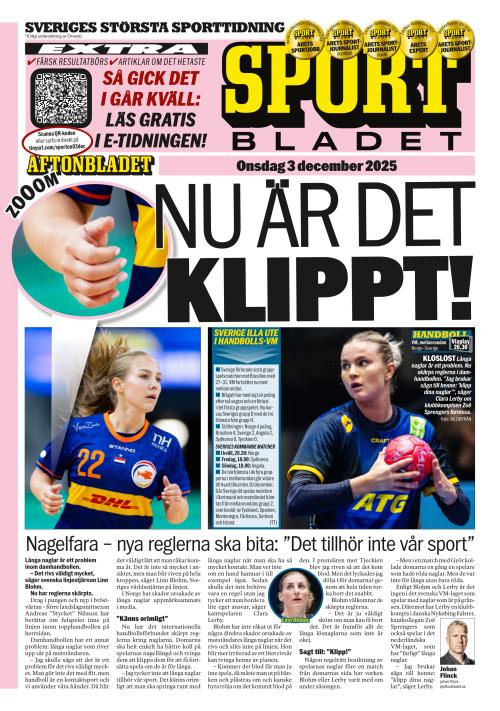 Aftonbladet Sportbladet 3.12.2025