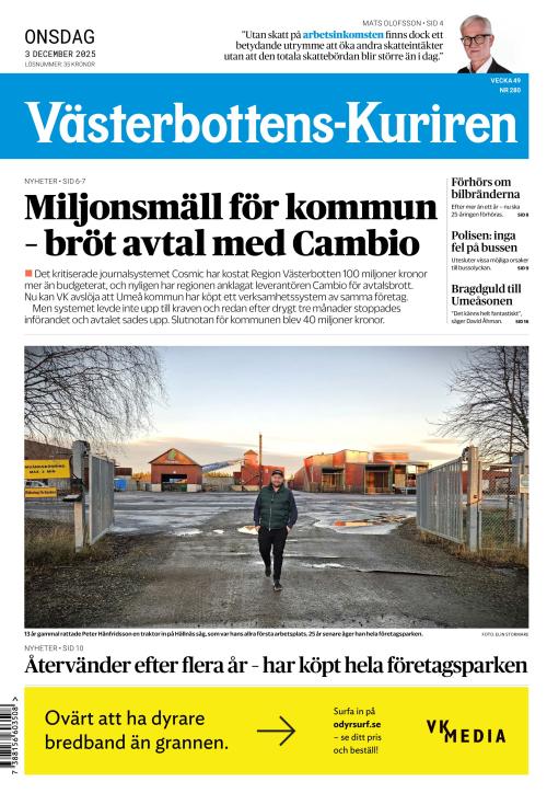 Västerbottens-Kuriren (SE) 3.12.2025